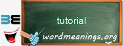 WordMeaning blackboard for tutorial